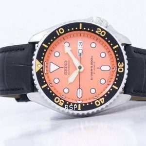 Seiko Automatic Diver's Ratio Black Leather SKX011J1-LS6 200M Men's Watch
