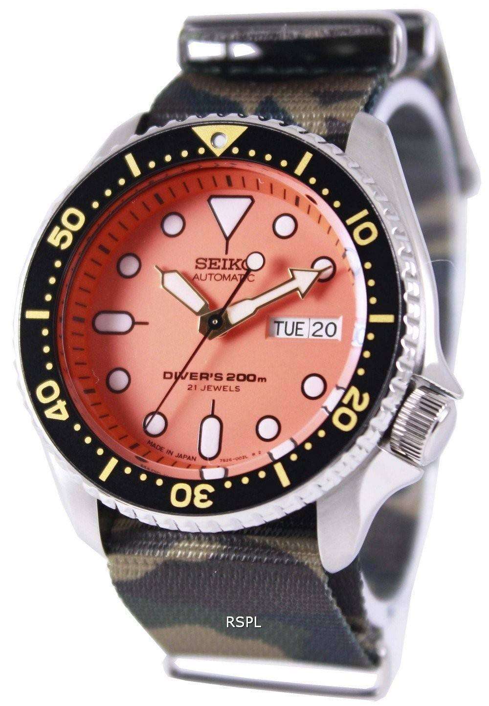 Seiko Automatic Diver's 200M Army NATO Strap SKX011J1-NATO5 Men's Watch -  