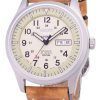 Seiko 5 Sports SNZG07J1-LS17 Military Japan Made Brown Leather Strap Men's Watch