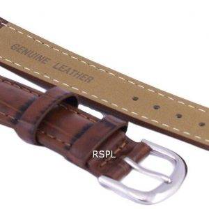 Dark Brown Ratio Brand Leather Strap 18mm