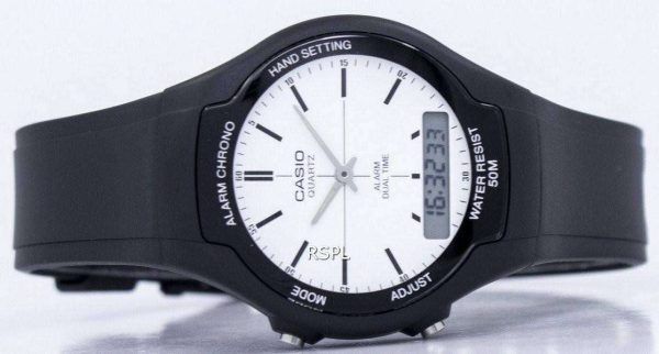 Casio Dual Time Alarm Quartz Analog Digital AW-90H-7EV AW90H-7EV Men's Watch