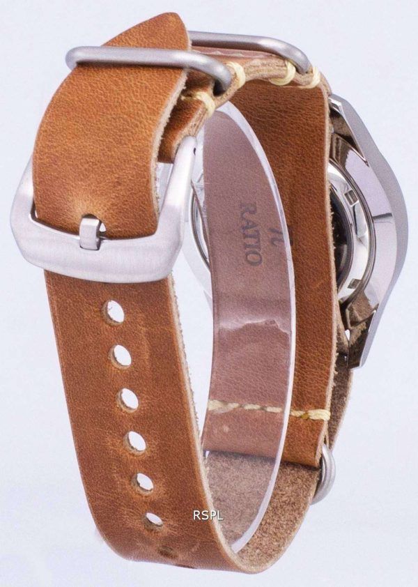 Seiko 5 Sports SNZG09J1-LS18 Japan Made Brown Leather Strap Men's Watch