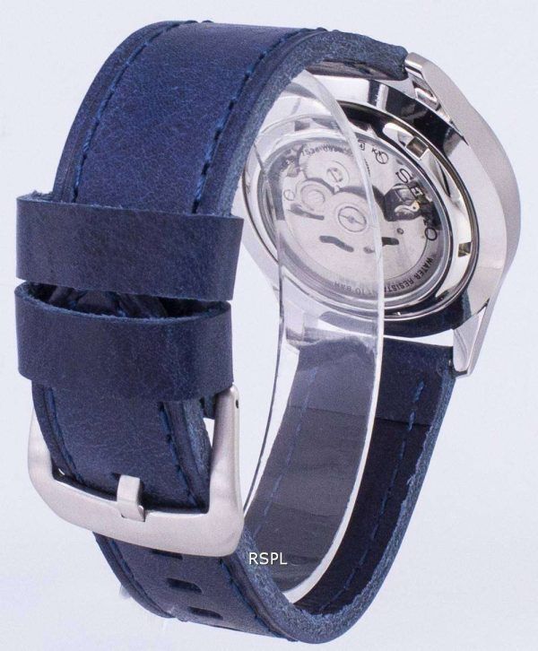 Seiko 5 Sports SNZG15K1-LS13 Automatic Dark Blue Leather Strap Men's Watch