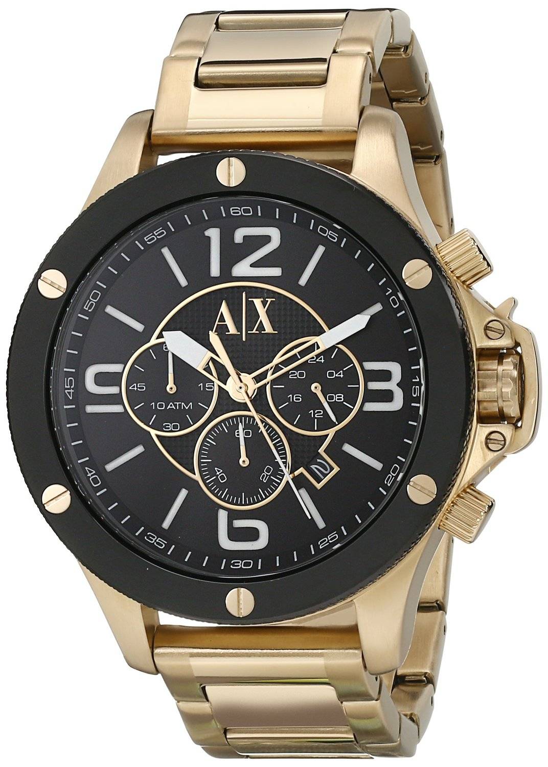 Armani Exchange Quartz Chronograph Gold Tone AX1511 Men's Watch ...