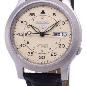 Seiko 5 Military SNK803K2-SS1 Automatic Black Leather Strap Men's Watch