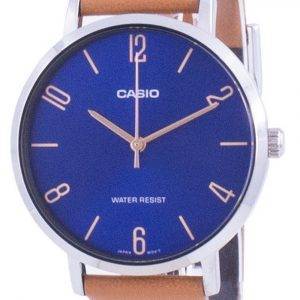 Casio Blue Dial Leather Strap Quartz LTP-VT01L-2B2 LTPVT01L-2B2 Women's Watch