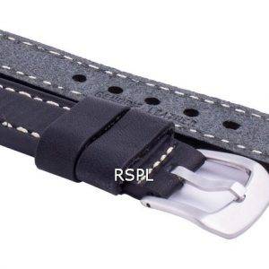 Ratio MS9 Black Leather Strap 22mm