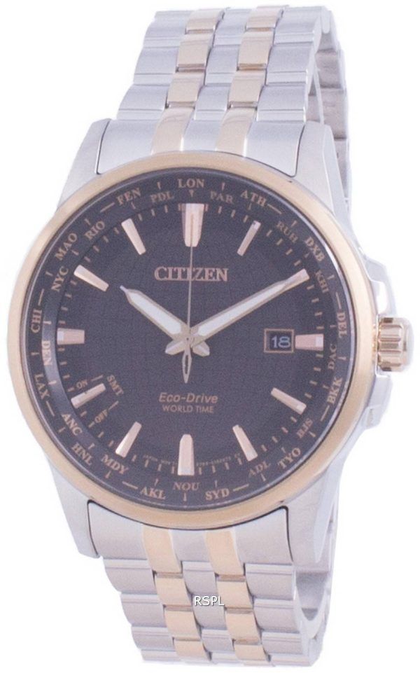 Citizen World Time Perpetual Calendar Eco-Drive BX1006-85E Mens Watch