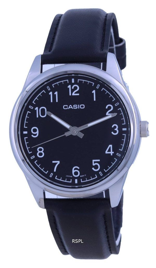 Casio Black Dial Stainless Steel Analog Quartz MTP-V005L-1B4 MTPV005L-1 Mens Watch