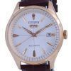 Citizen C7 White Dial Leather Automatic NH8393-05A Mens Watch