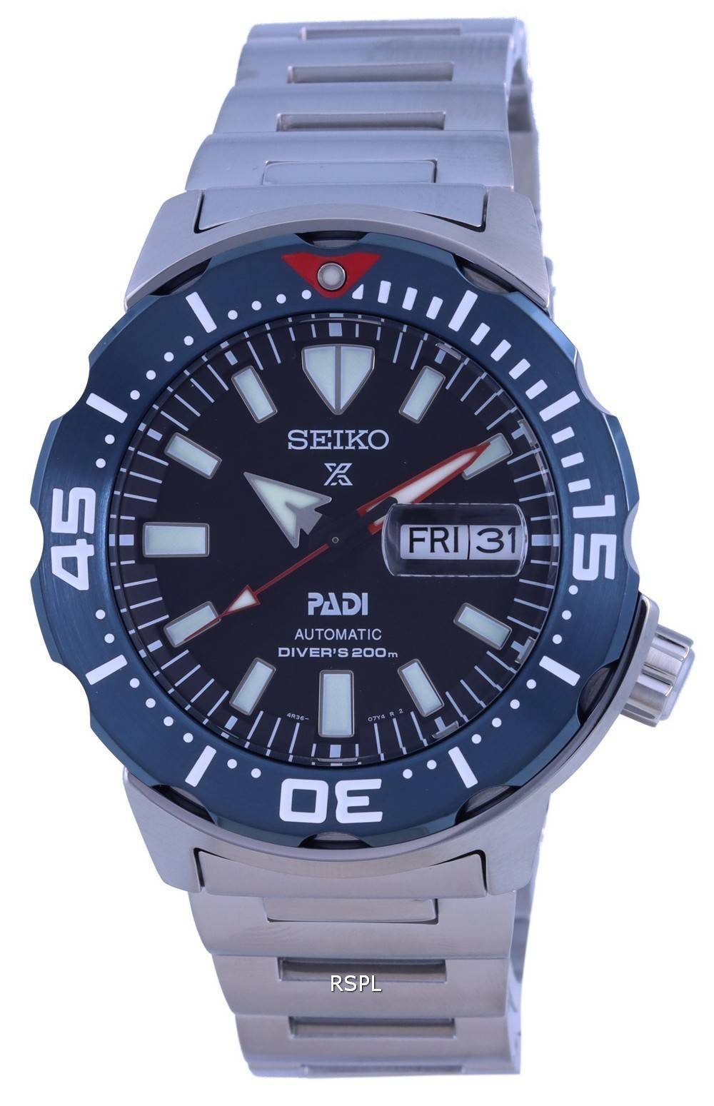 Seiko Prospex Monster Padi Special Edition Automatic Divers SRPE27 SRPE27K1 SRPE27K 200M Mens Watch