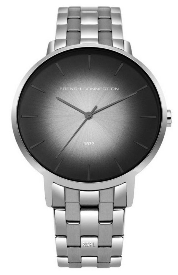 French Connection Black Dial Stainless Steel Quartz FC1306BM Mens Watch