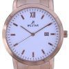 Westar White Dial Rose Gold Tone Stainless Steel Quartz 50245 PPN 601 Mens Watch