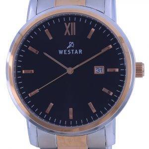 Westar Black Dial Two Tone Stainless Steel Quartz 50245 SPN 603 Mens Watch