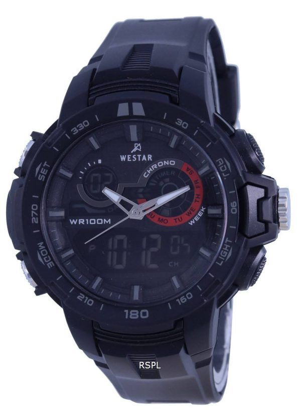 Westar Analog Digital Black Dial Quartz 85011 PTN 001 100M Mens Watch