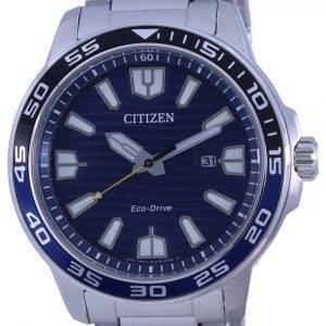 Citizen Blue Dial Stainless Steel Eco-Drive AW1525-81L 100M Mens Watch
