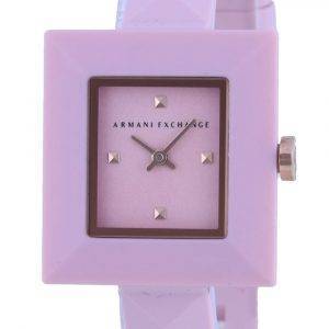 Armani Exchange Karla Pink Dial Silicon Strap Quartz AX4402 Womens Watch