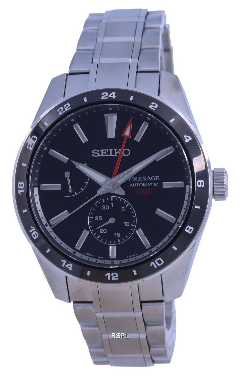 Seiko Presage Sharp Edged GMT Automatic SPB221 SPB221J1 SPB221J 100M Mens Watch