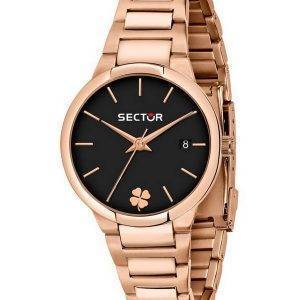 Sector 665 Black Dial Rose Gold Tone Stainless Steel Quartz R3253524503 Women's Watch