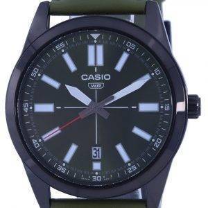 Casio Analog Black Dial Leather Strap Quartz MTP-VD02BL-3E MTPVD02BL-3 Men's Watch