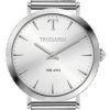 Trussardi T-Motif Crystal Accents Stainless Steel Quartz R2453140502 Women's Watch