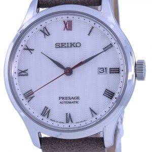 Seiko Presage Zen Garden White Dial Leather Strap Automatic SRPG25 SRPG25J1 SRPG25J Men's Watch