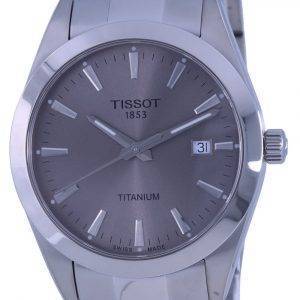 Tissot Gentleman Titanium Grey Dial Quartz T127.410.44.081.00 T1274104408100 100M Men's Watch