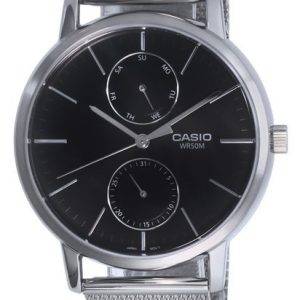 Casio Analog Stainless Steel Mesh Black Dial Quartz MTP-B310M-1A MTPB310M-1 Mens Watch