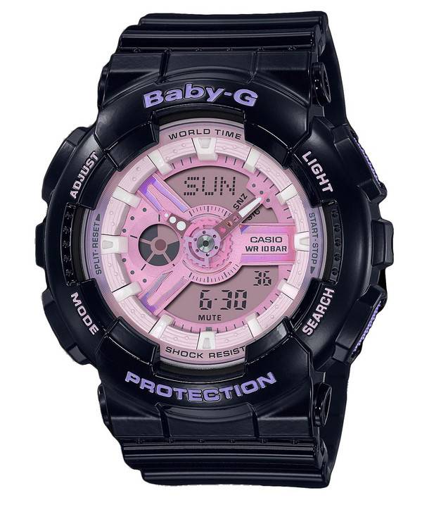 Casio Baby-G Aurora Borealis Analog Digital Pink Dial Quartz BA-110PL-1A BA110PL-1 100M Womens Watch