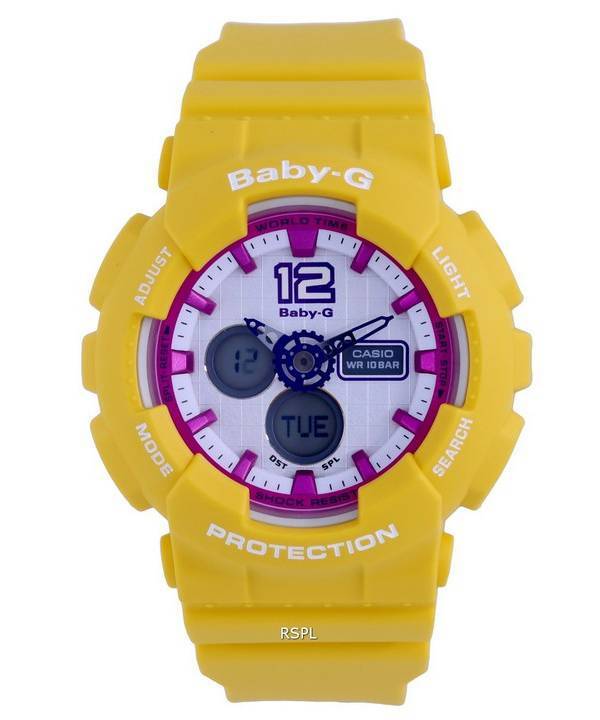 Casio Baby-G Analog Digital Resin Quartz BA-120-9B.G BA120-9 100M Womens Watch