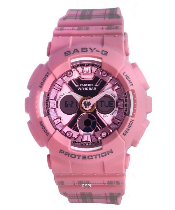 Casio Baby-G World Time Pink Analog Digital Quartz BA-130SP-4A BA130SP-4 100M Womens Watch