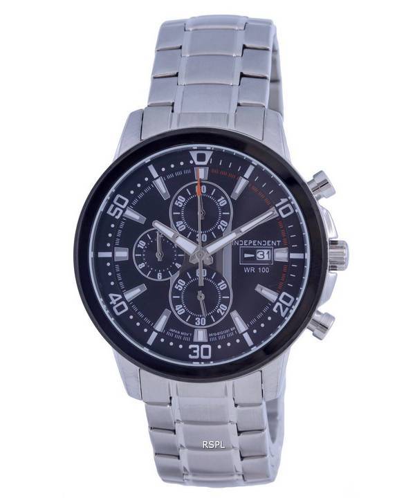Independent Chronograph Stainless Steel Black Dial Quartz BA2-644-51.G 100M Mens Watch