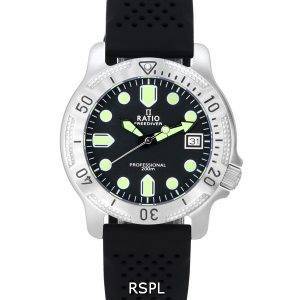 Ratio FreeDiver Professional Sapphire Black Dial Quartz RTF021 200M Men's Watch