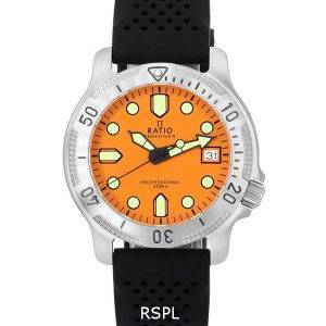 Ratio FreeDiver Professional Sapphire Orange Dial Quartz RTF025 200M Men's Watch