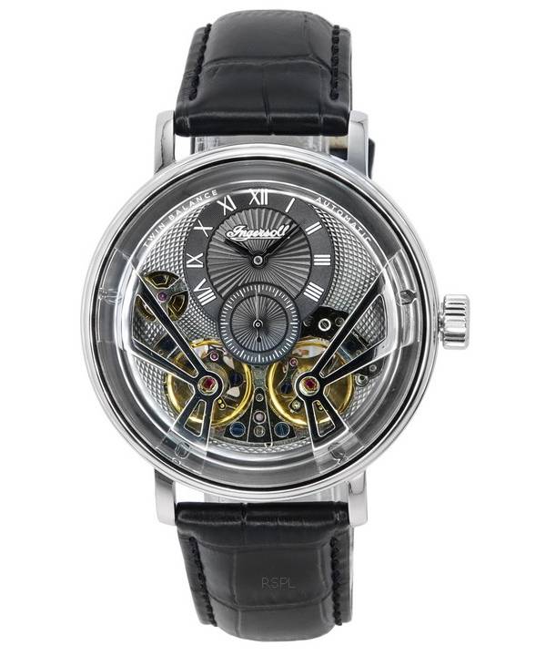Ingersoll The Tennessee Leather Strap Grey Skeleton Dial Automatic I13103 Mens Watch