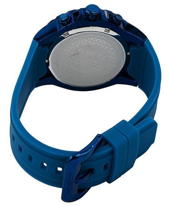 Invicta Pro Diver GMT Chronograph Silicon Strap Blue Dial Quartz 37754 100M Mens Watch