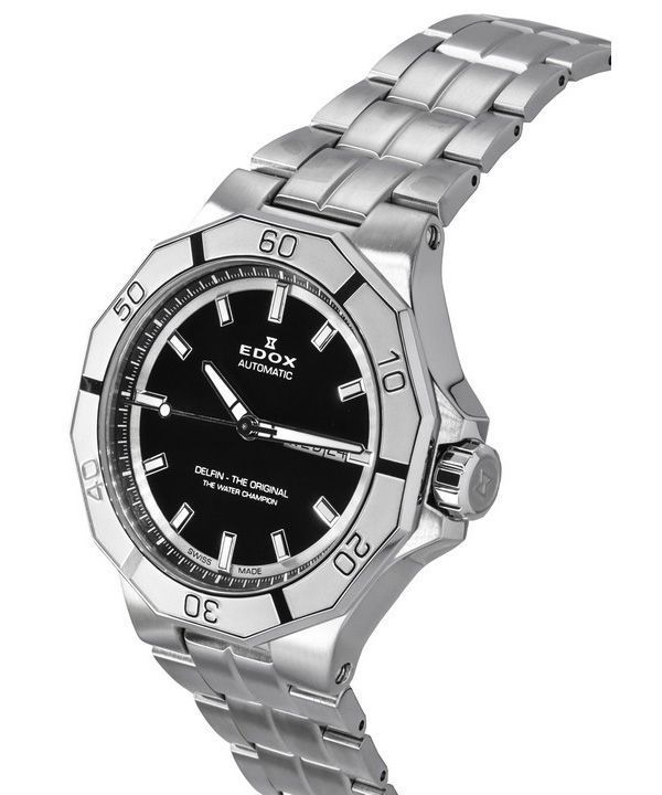 Edox Delfin The Original Day Date Black Dial Automatic Diver's 88008 3M NIN 200M Men's Watch